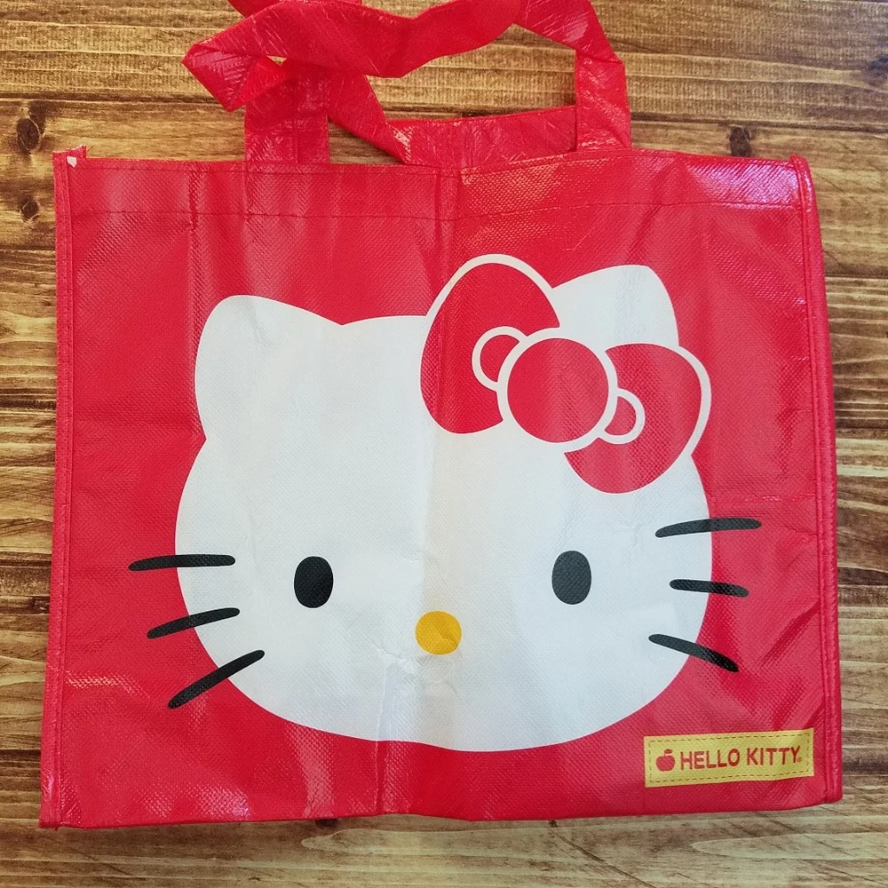 Hello Kitty Stationery Gift Set Lot Tote Bag Stickers Notepad Magnetic Sanrio